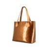 Shopping bag Louis Vuitton Houston in pelle verniciata monogram marrone e pelle naturale - 00pp thumbnail