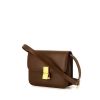 Celine Classic Box Teen shoulder bag in brown box leather - 00pp thumbnail