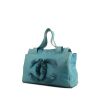 Chanel Grand Shopping shopping bag in blue leather - 00pp thumbnail