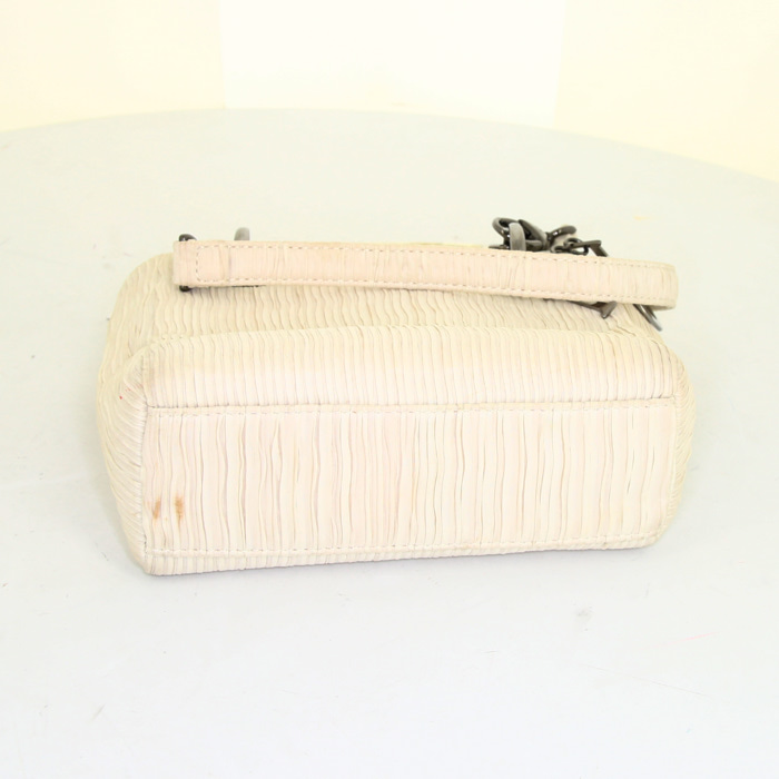 Dior Lady Dior mini shoulder bag in beige canvas and transparent plexiglas - Detail D5