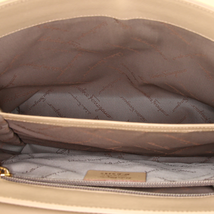 Borsa Salvatore Ferragamo in pelle beige - Detail D3