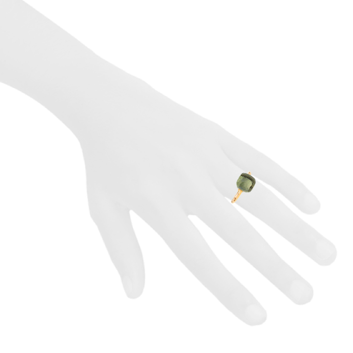 Bague Pomellato Nudo en or rose et quartz vert - Detail D1