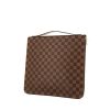 Porta-documentos Louis Vuitton Organizer en lona a cuadros ébano y cuero marrón - 00pp thumbnail