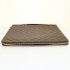 Louis Vuitton Organizer briefcase in ebene damier canvas and brown leather - Detail D4 thumbnail