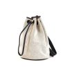 Hermès Matelot small model bag worn on the shoulder or carried in the hand in beige canvas and blue leather - 00pp thumbnail