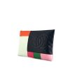 Chanel pouch in dark blue, green and pink multicolor leather - 00pp thumbnail