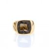 Chaumet Lien signet ring in yellow gold and smoked quartz - 360 thumbnail
