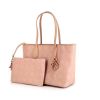 Dior Panarea shopping bag in powder pink canvas cannage - 00pp thumbnail