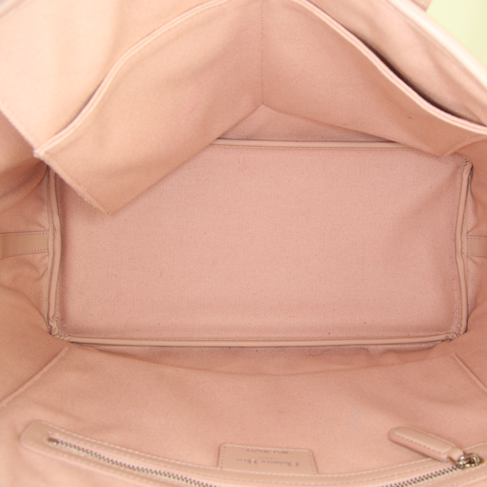 Bolso Cabás Dior Panarea en lona cannage color rosa claro - Detail D2
