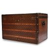 Louis Vuitton Malle Courrier mail trunk in brown monogram canvas - Detail D1 thumbnail