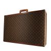 Valise rigide Louis Vuitton Bisten 70 en toile monogram marron et cuir naturel - Detail D2 thumbnail