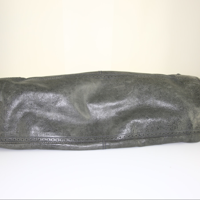 Borsa Balenciaga Velo in pelle grigia - Detail D4