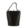 Burberry shopping bag in black leather - 360 thumbnail