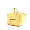 Céline Phantom shopping bag in vanilla yellow leather - 00pp thumbnail