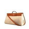 Hermes Herbag travel bag in beige canvas and natural leather - 00pp thumbnail