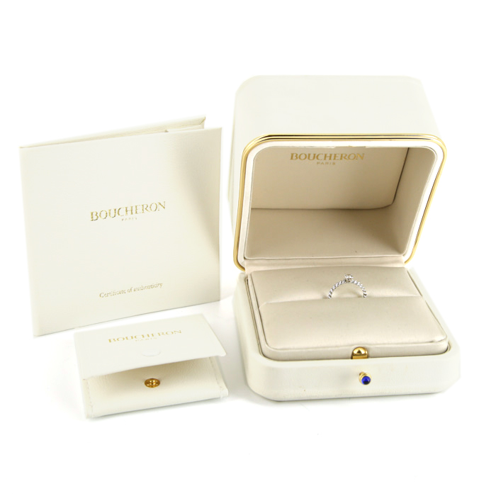 Anello Boucheron Serpent Bohème in oro bianco e diamanti (0,20 carat) - Detail D2