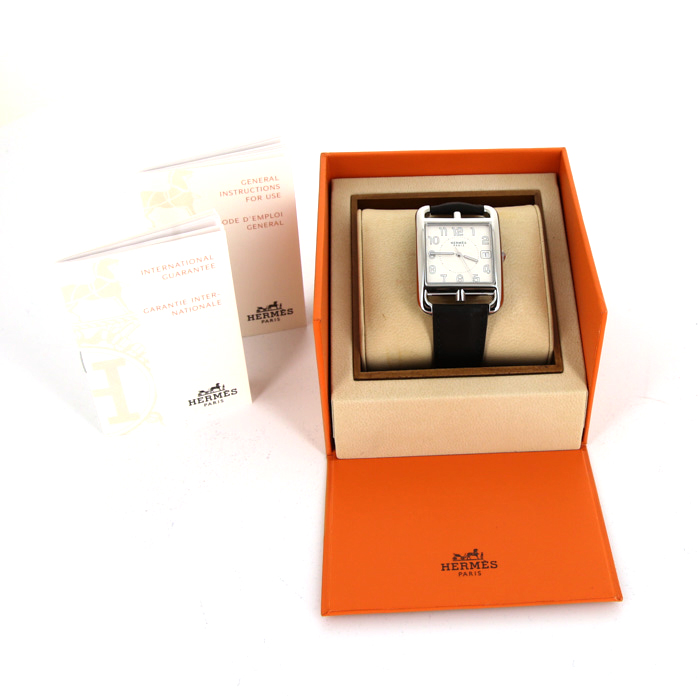 Hermes Cape Cod watch in stainless steel Ref:  CC1.810 Circa  2008 - Detail D2