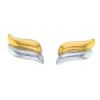 Zolotas earrings in 22 carats yellow gold and silver - 00pp thumbnail