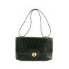 Hermès Cocarde bag worn on the shoulder or carried in the hand in green and black crocodile - 360 thumbnail