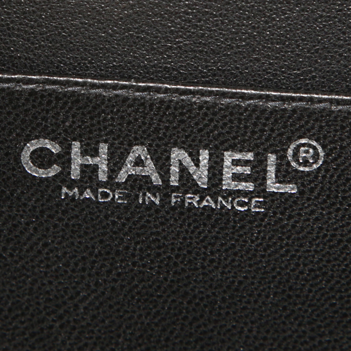 Pochette Chanel Choco bar en cuir matelassé noir - Detail D3