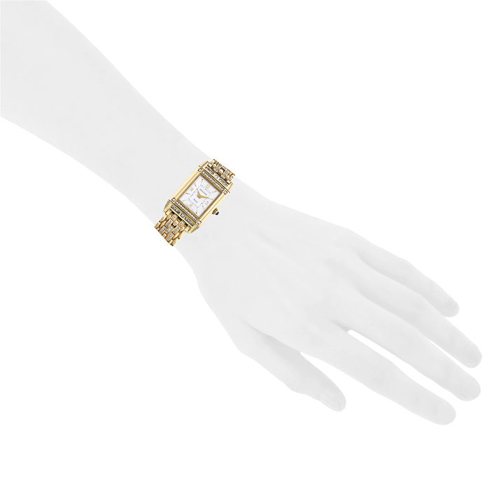 Jaeger Lecoultre Reverso watch in 18k yellow gold and diamonds Ref:  265.1.86 Circa  1998 - Detail D1