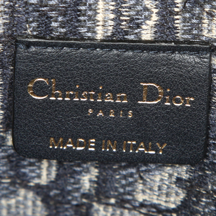 Borsa a tracolla Dior Saddle in tessuto a monogramma Oblique blu - Detail D3