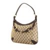 Gucci Mors handbag in beige logo canvas and brown leather - 00pp thumbnail