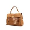 Yves Saint Laurent Muse Two large model handbag in beige patent leather and beige foal - 00pp thumbnail