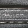 Celine Trapeze medium model handbag in black grained leather and black suede - Detail D4 thumbnail