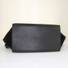 Celine Trapeze medium model handbag in black grained leather and black suede - Detail D5 thumbnail