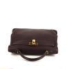 Hermes Kelly 40 cm bag worn on the shoulder or carried in the hand in plum togo leather - 360 Front thumbnail