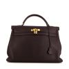 Hermes Kelly 40 cm bag worn on the shoulder or carried in the hand in plum togo leather - 360 thumbnail