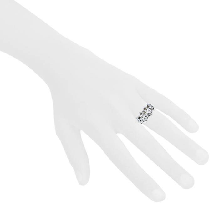 De Beers double ring in white gold and diamonds - Detail D1