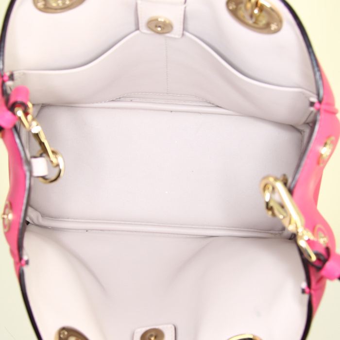 Borsa a tracolla Dior Diorissimo modello piccolo in pelle rosa - Detail D3