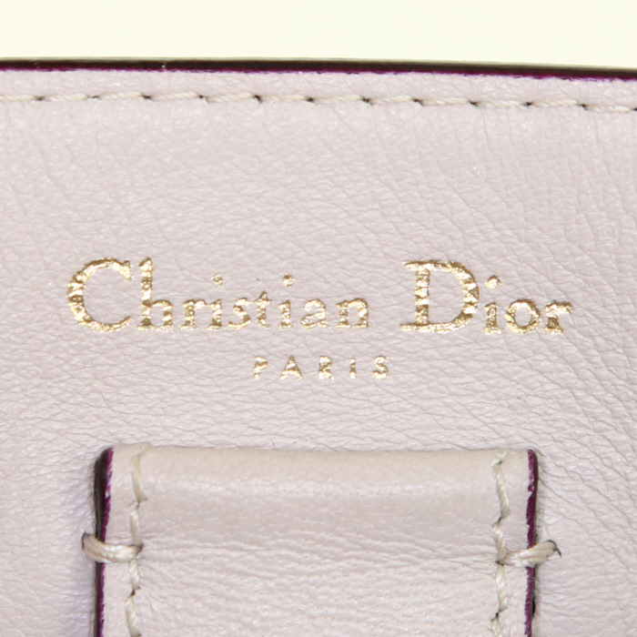 Dior Diorissimo small model shoulder bag in pink leather - Detail D4