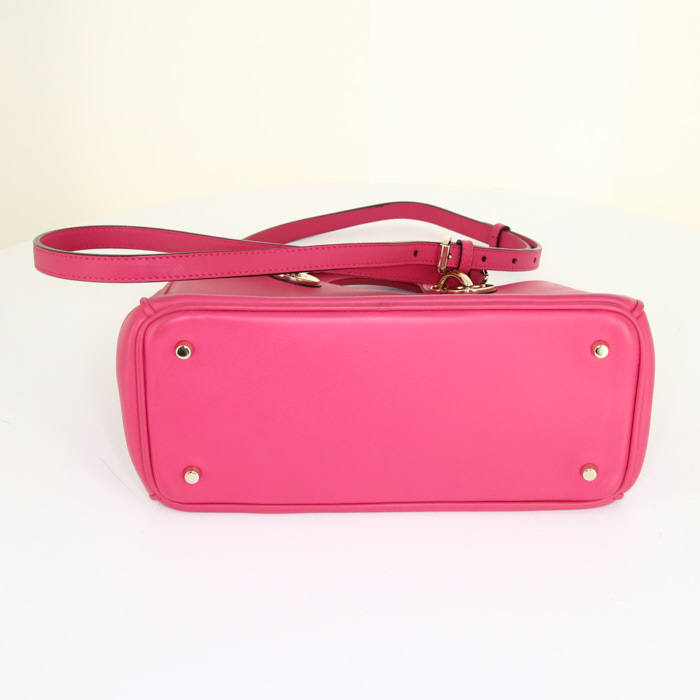 Borsa a tracolla Dior Diorissimo modello piccolo in pelle rosa - Detail D5
