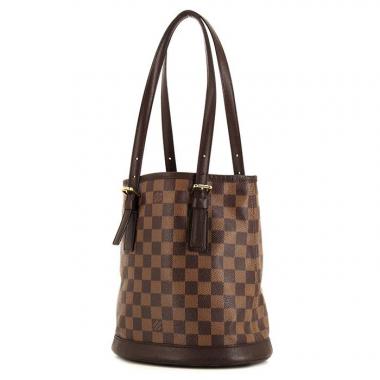 louis vuitton checkered bucket bolsa