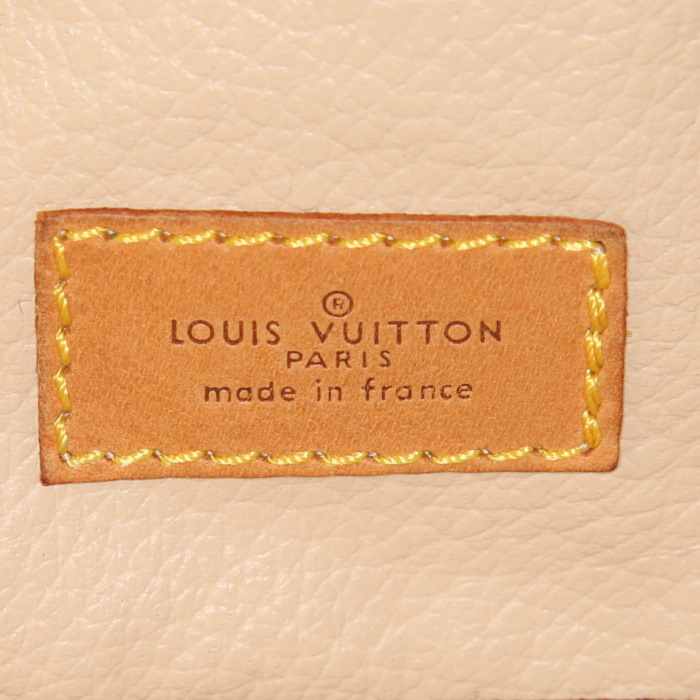 Louis Vuitton tennis bag in monogram canvas and natural leather - Detail D4