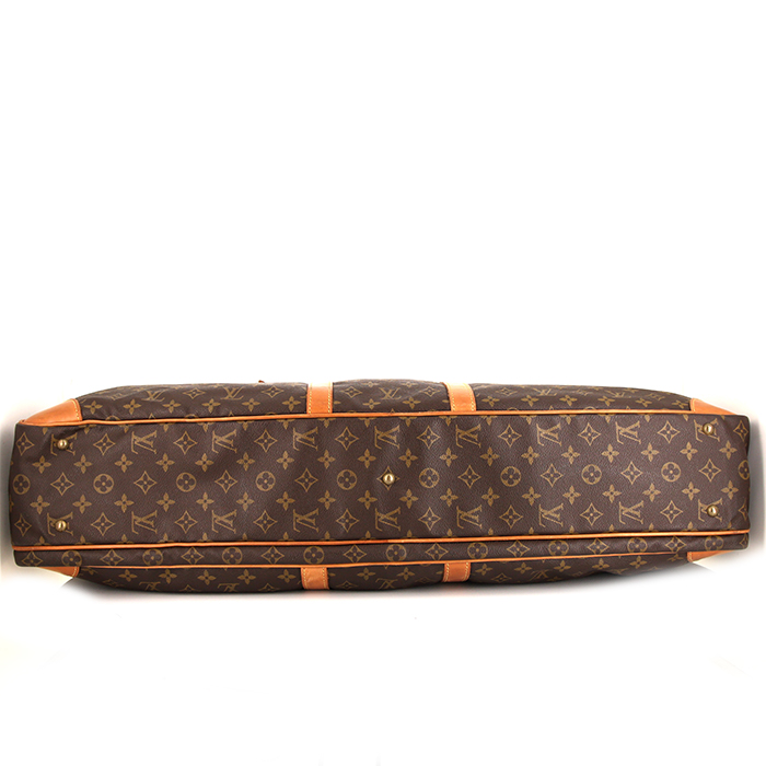 Bolsa de tennis Louis Vuitton en lona Monogram y cuero natural - Detail D5