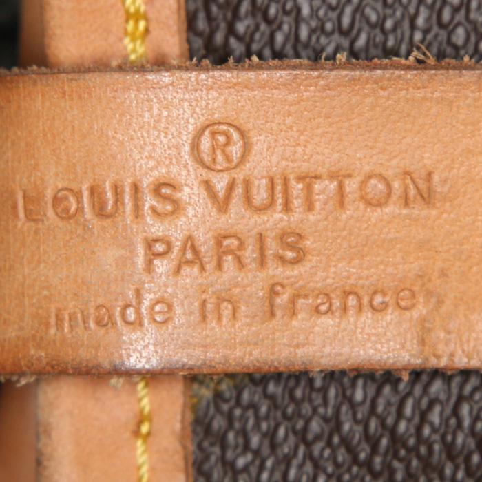 Porte-habits Louis Vuitton Porte-habits en toile monogram et cuir naturel - Detail D5