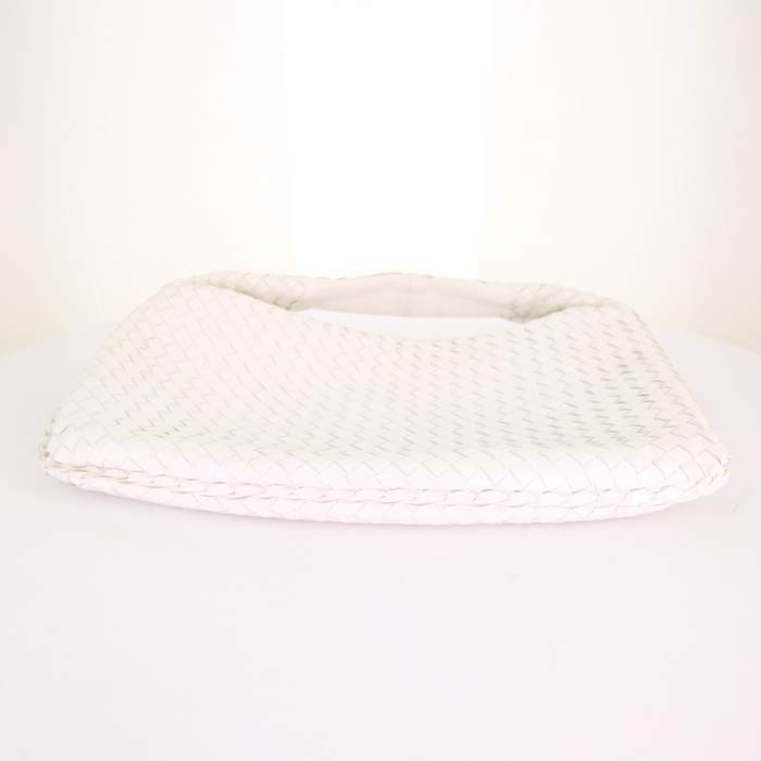 Borsa Bottega Veneta Veneta in pelle intrecciata bianco sporco - Detail D4