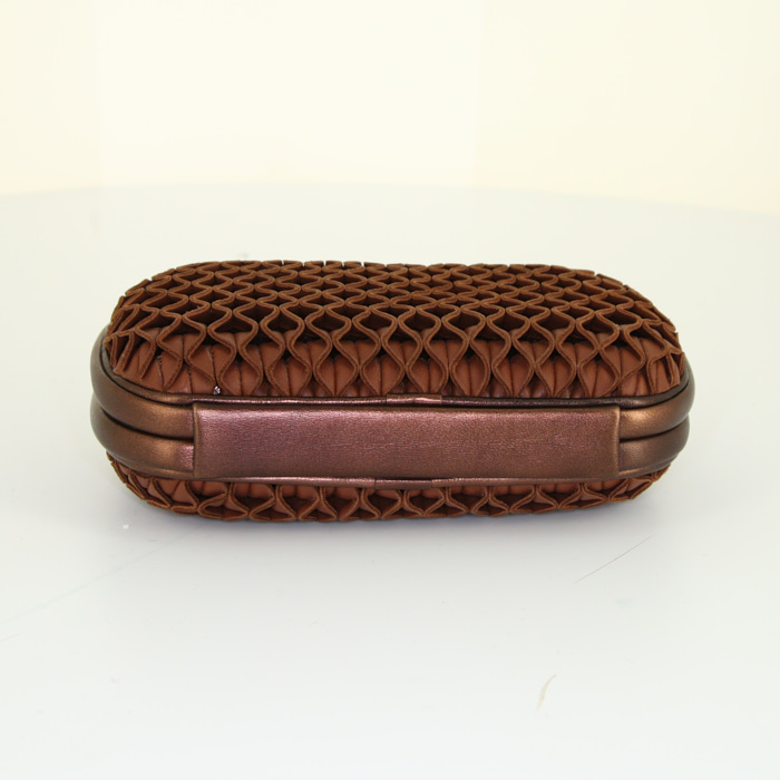 【関税込み】Bottega Veneta ブラウン Knot クラッチ Bottega Veneta Intrecciato Clutch