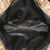 Shopping bag Fendi Zucca in tela monogram bicolore marrone e nera e pelle verniciata nera - Detail D2 thumbnail