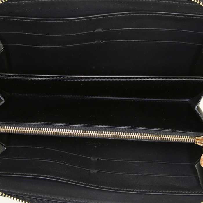 Billetera Louis Vuitton Zippy en lona Monogram revestida color crema - Detail D2