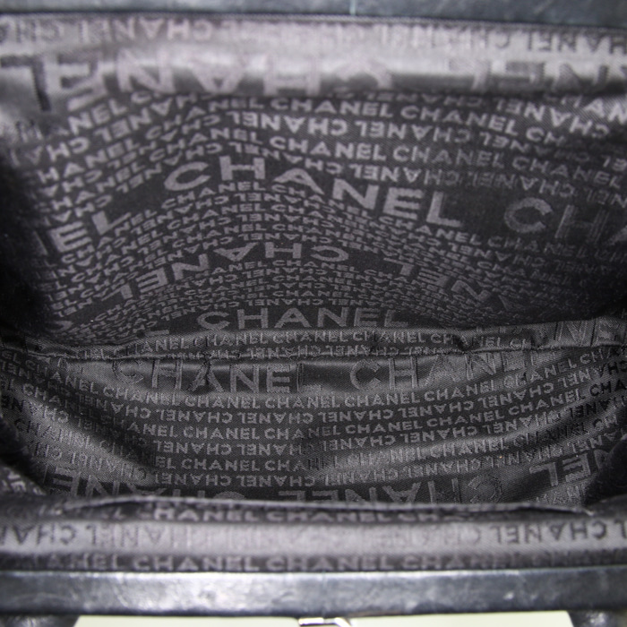 Borsa Chanel Fold-over in pelle nera - Detail D2