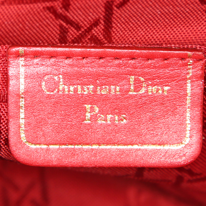 Mochila Dior Vintage en cuero negro - Detail D3