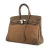 Hermes Birkin 35 cm handbag in etoupe togo leather and etoupe braided horsehair - 00pp thumbnail