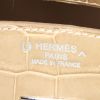 Bolso de mano Hermes Birkin 35 cm en cocodrilo porosus color beige Ficelle - Detail D3 thumbnail
