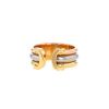 Open Cartier C de Cartier medium model ring in yellow gold,  pink gold and white gold - 00pp thumbnail