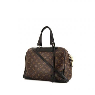 Bolso de mano Louis Vuitton Retiro en lona Monogram marrón y cuero negro